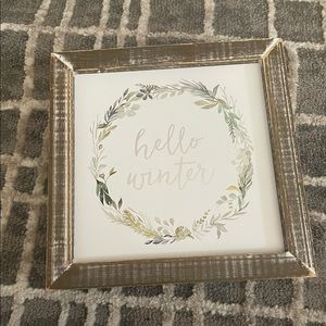 NEW Rustic “Hello Winter Sign”